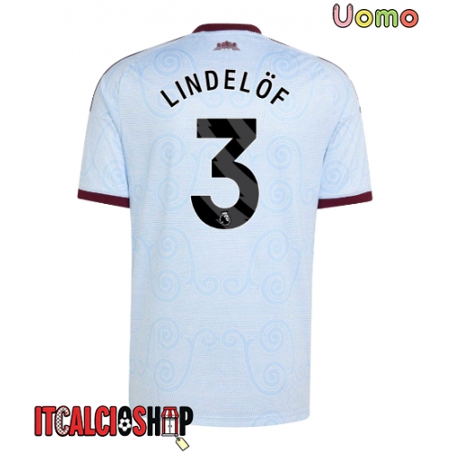 Aston Villa Victor Lindelof #3 Terza Maglia 2026-27 Manica Corta
